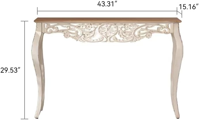 Carved Vintage Entryway Console Table