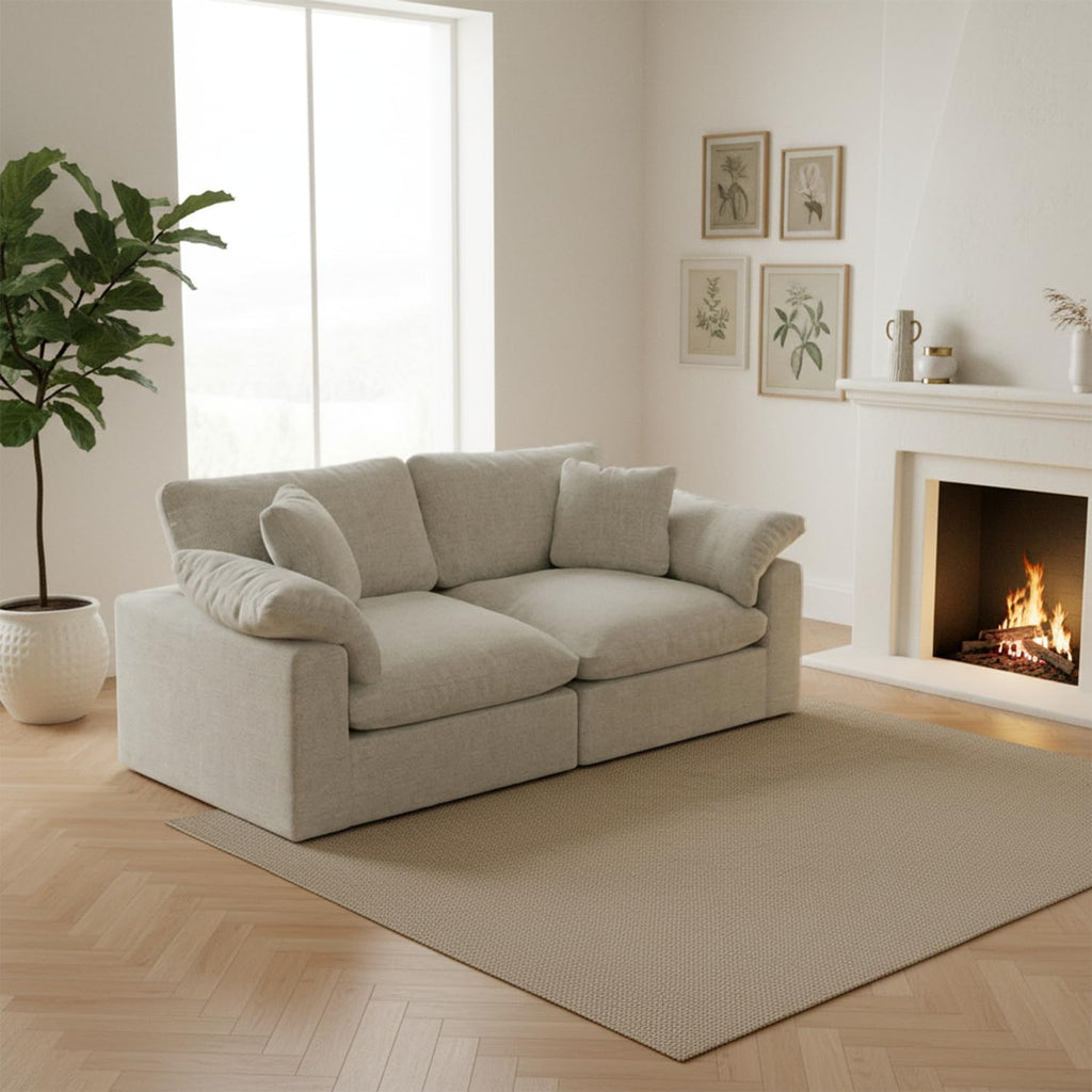 Beige Modular Cloud Down‑Filled Sofa