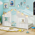 White Lighted Montessori House Floor Bed