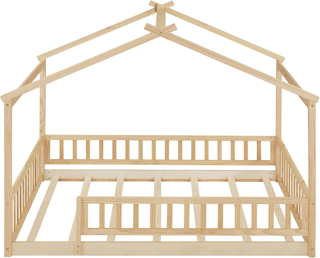 Full Montessori House Floor Bed with Door