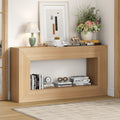 Farmhouse Storage Console Table, Natural