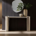 Faux‑Marble Modern Entryway Console Table
