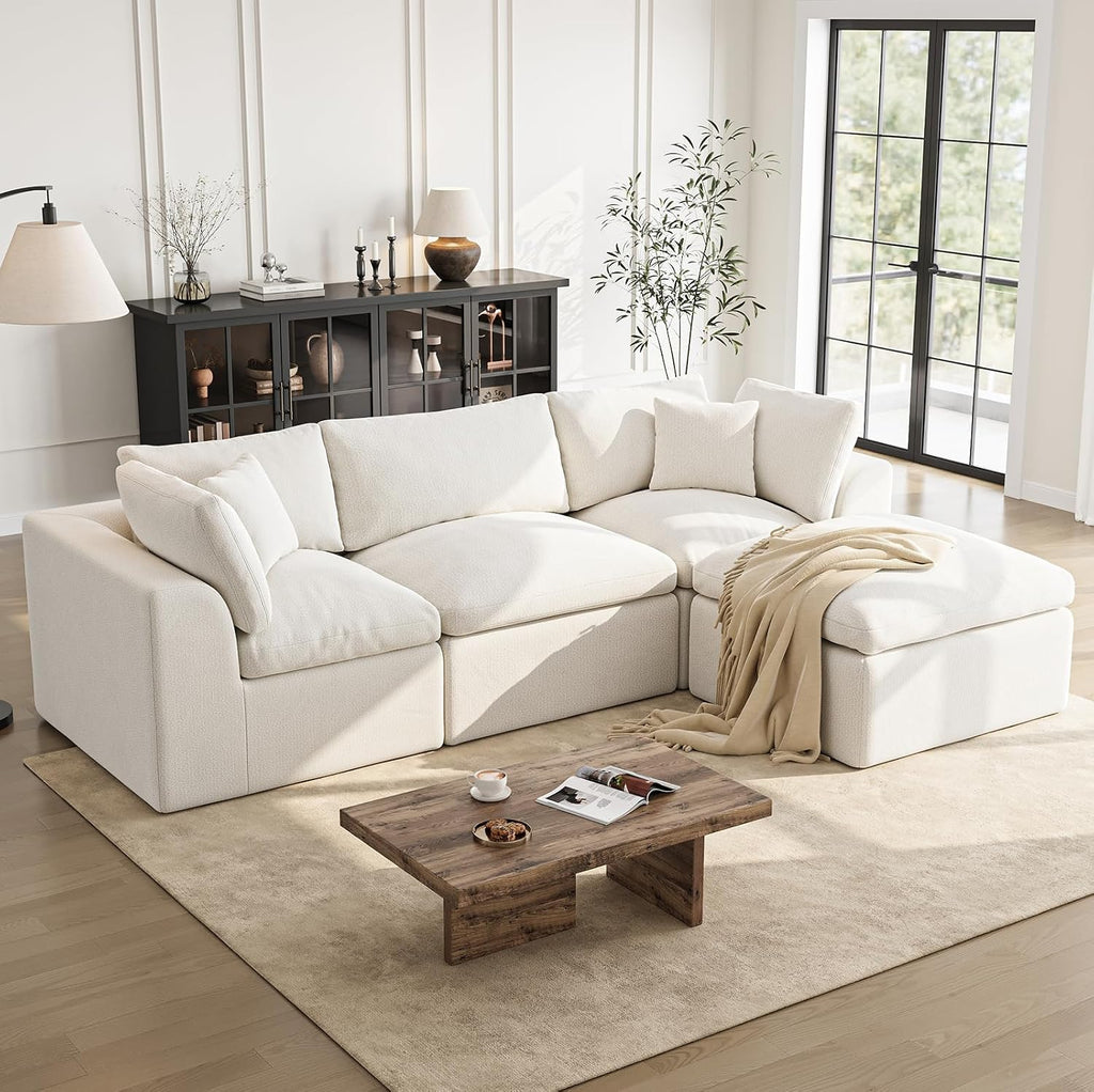 Ivory Modular Cloud Sectional Sofa