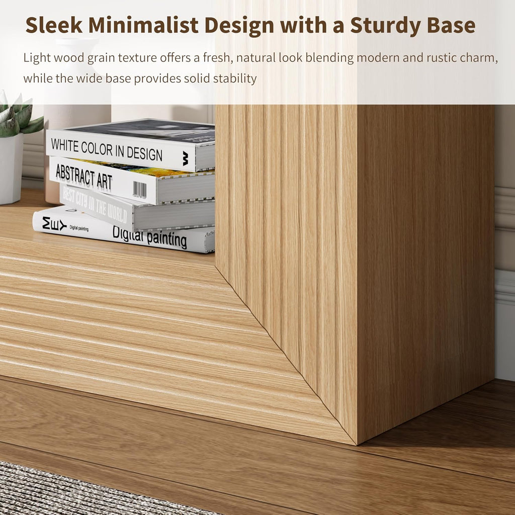 Farmhouse Storage Console Table, Natural